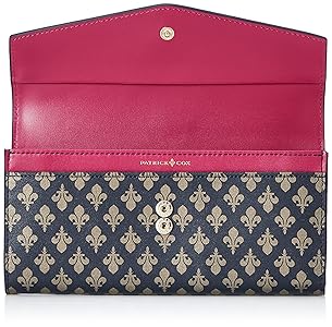 Amazon | [パトリックコックス] かぶせ長財布 【KINGS】ユリ柄